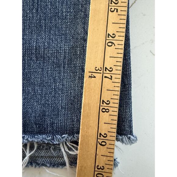 J Crew Raw Hem Womens Jeans Size 29 Cotton Straight Med Wash Blue Casual Pockets - Picture 12 of 13